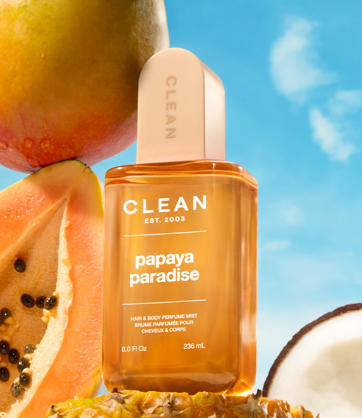 קלין מיסט Papaya Paradise לגוף ולשיער 240 מ"ל