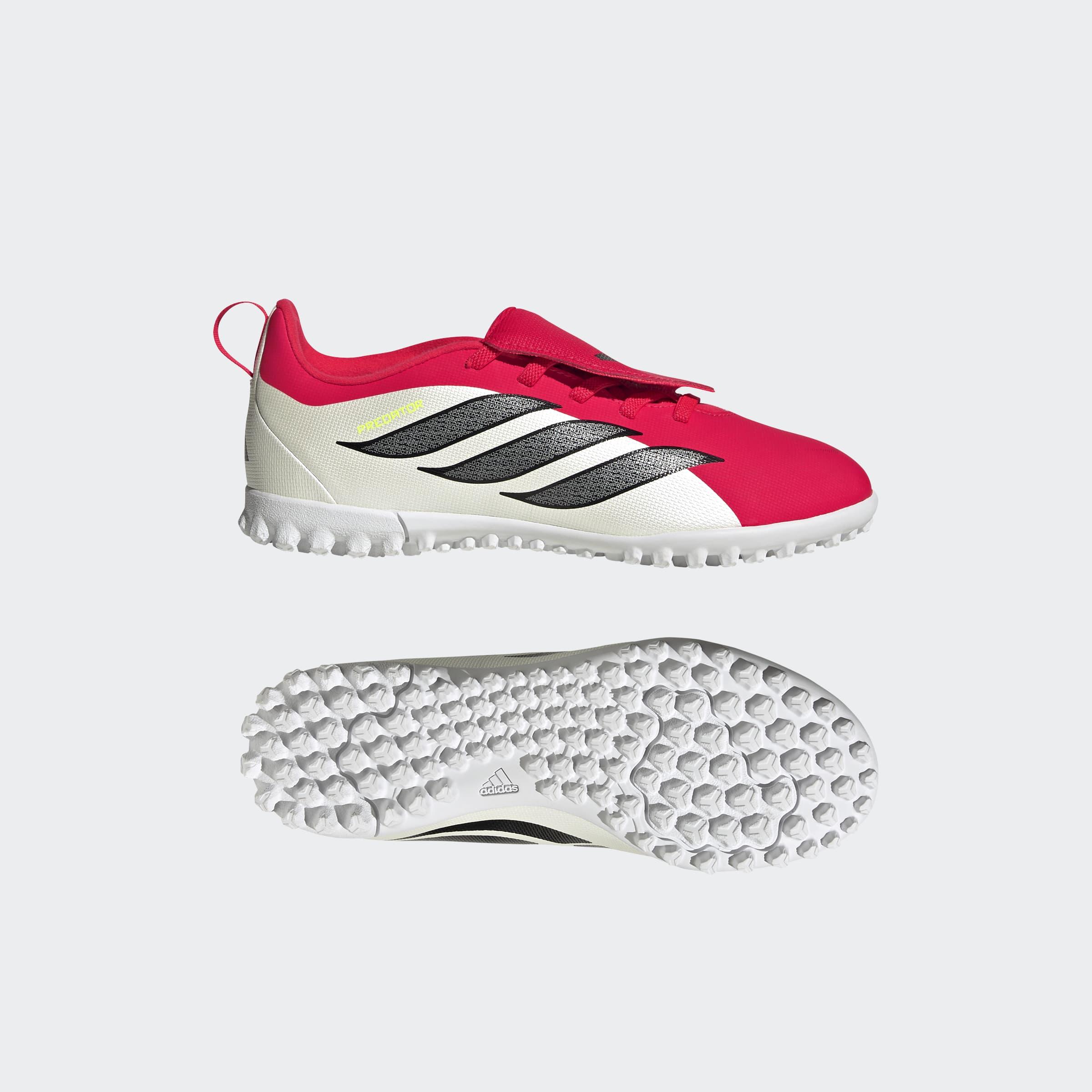 נעלי אדידס אדומות עם סוליה לבנה במבט צד ותחתית, CHOZEN אופנה ספורטיבית מותגים מובילים