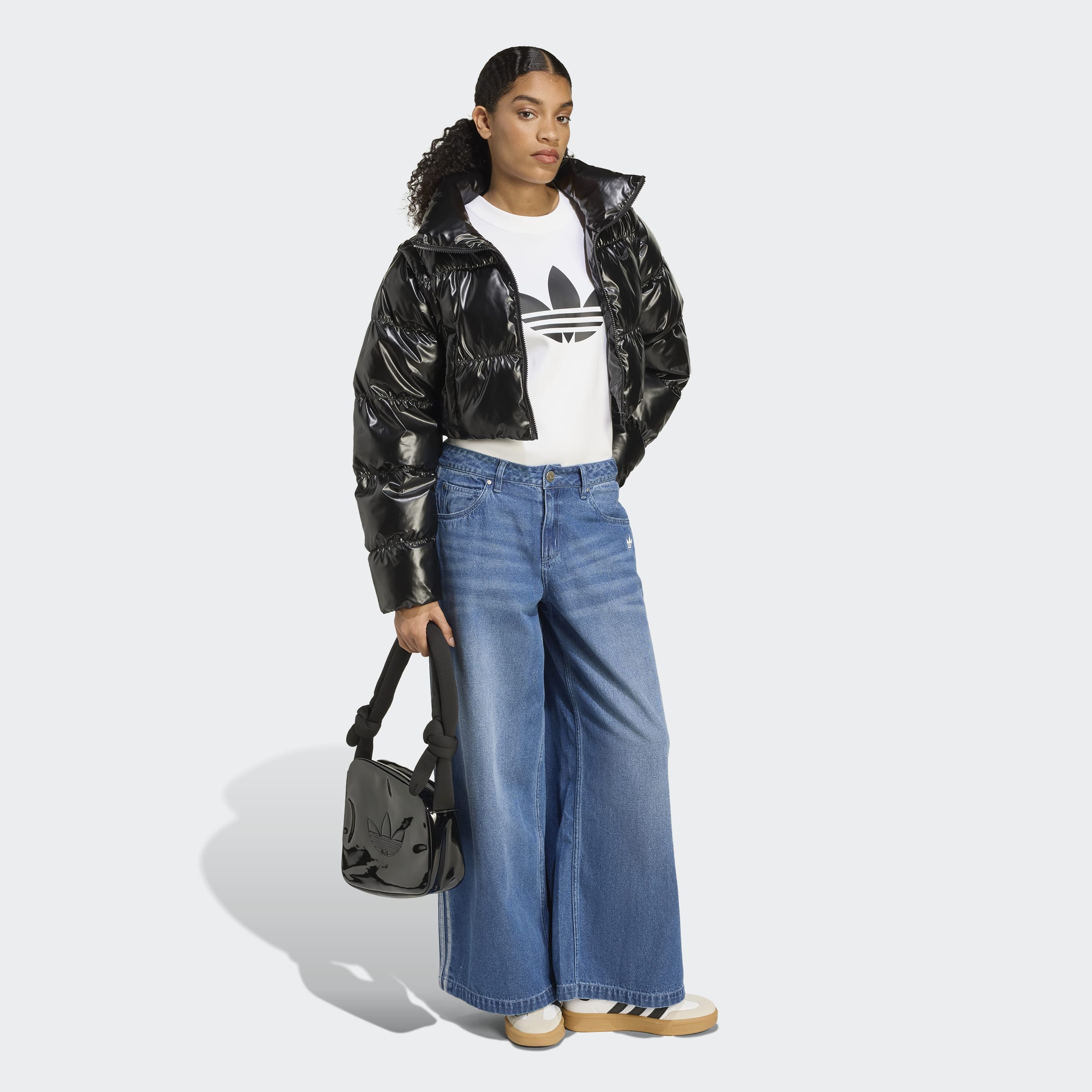 אדידס מעיל פוף 2 ב-1 ESSENTIALS GLOSSY לנשים