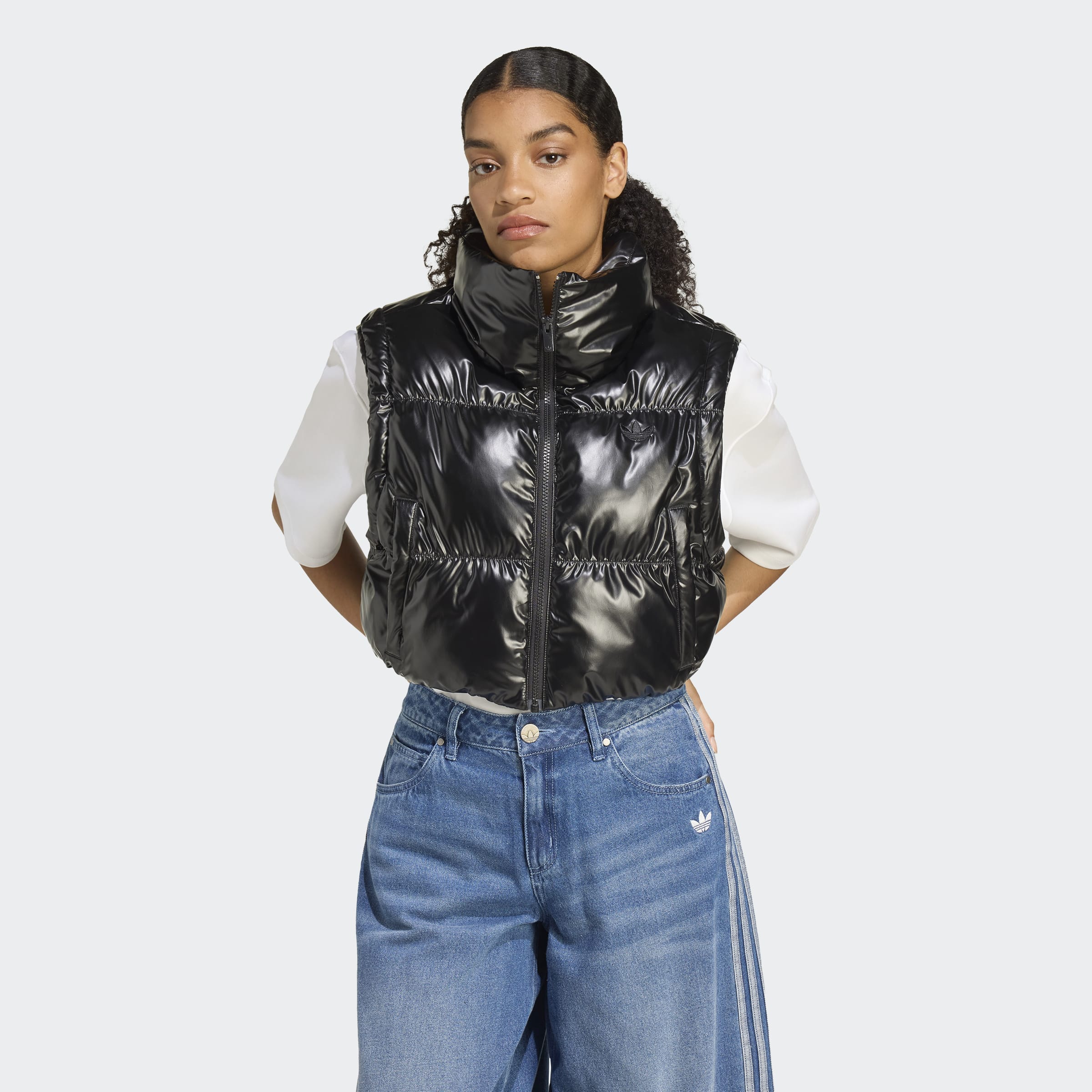 אדידס מעיל פוף 2 ב-1 ESSENTIALS GLOSSY לנשים