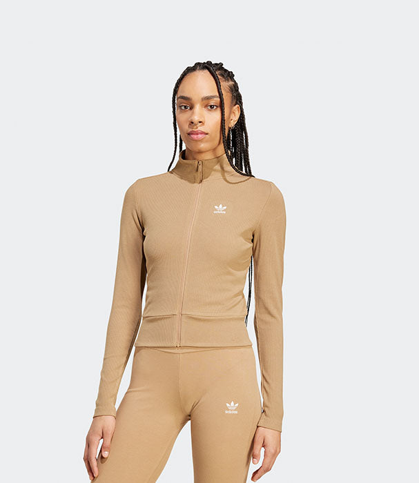 אדידס חולצת ריצה ESSENTIALS RIB FULL-ZIP לנשים