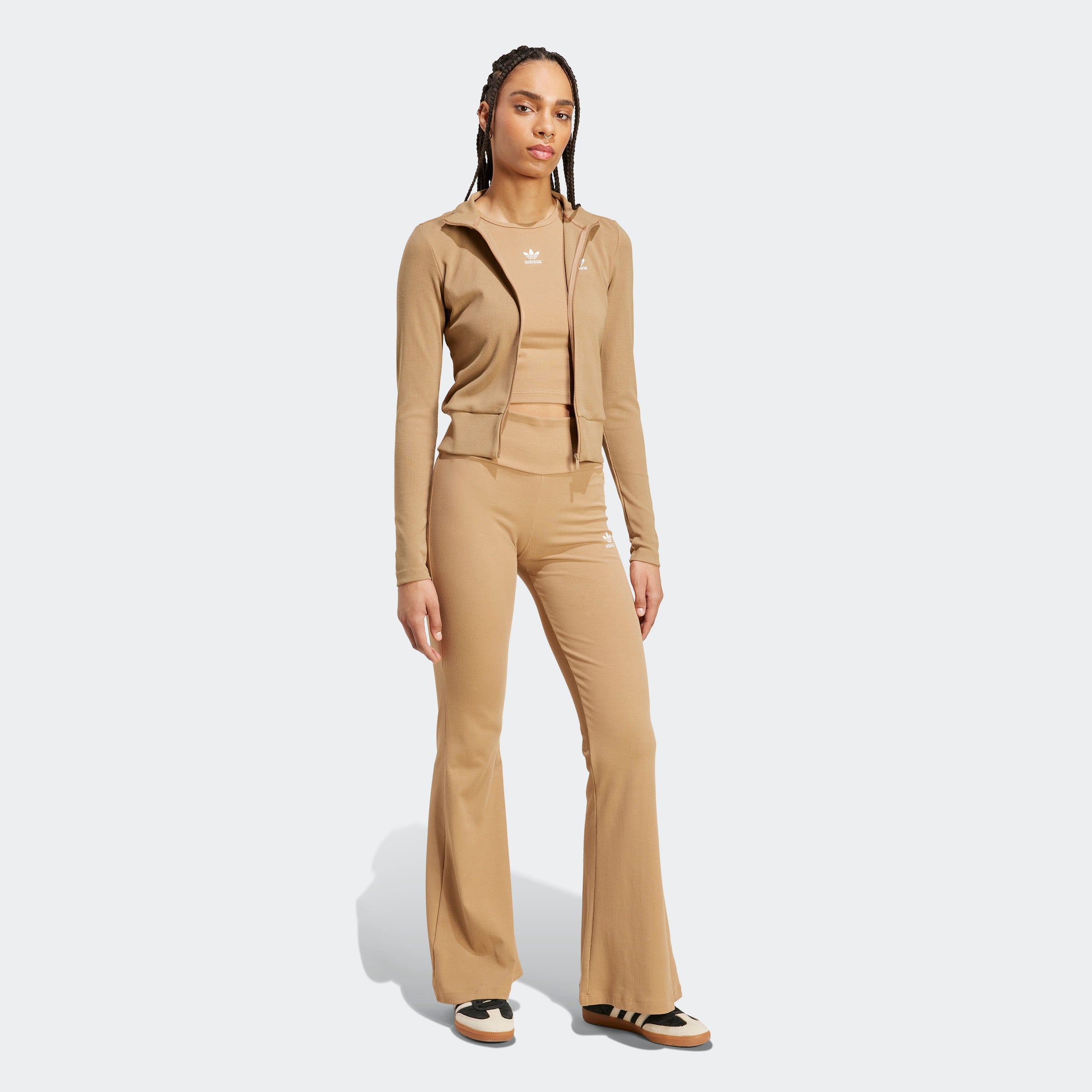 אדידס חולצת ריצה ESSENTIALS RIB FULL-ZIP לנשים