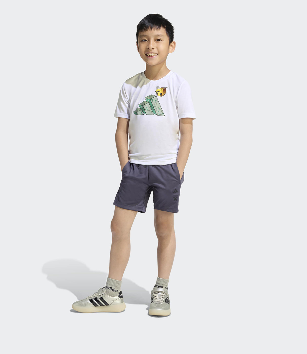 אדידס סט חולצה קצרה ומכנסיים קצרים MINECRAFT לילדים