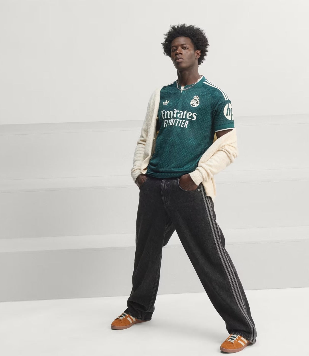 אדידס חולצת כדורגל Real Madrid 26/27 Away Authentic לגברים