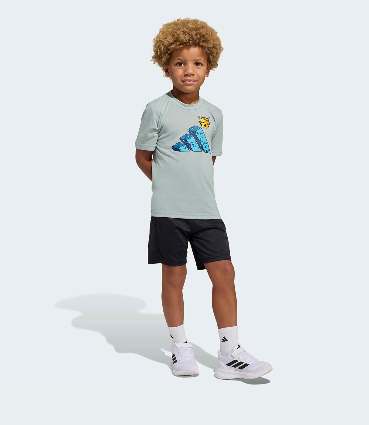 אדידס סט חולצה קצרה ומכנסיים קצרים MINECRAFT לילדים