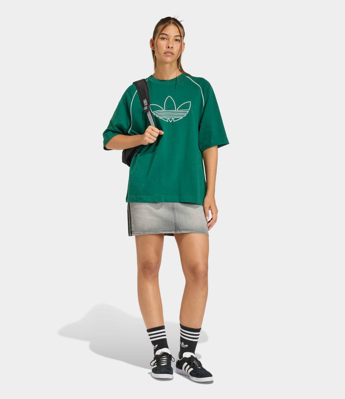 אדידס חצאית ג'ינס מיני 3-STRIPES לנשים