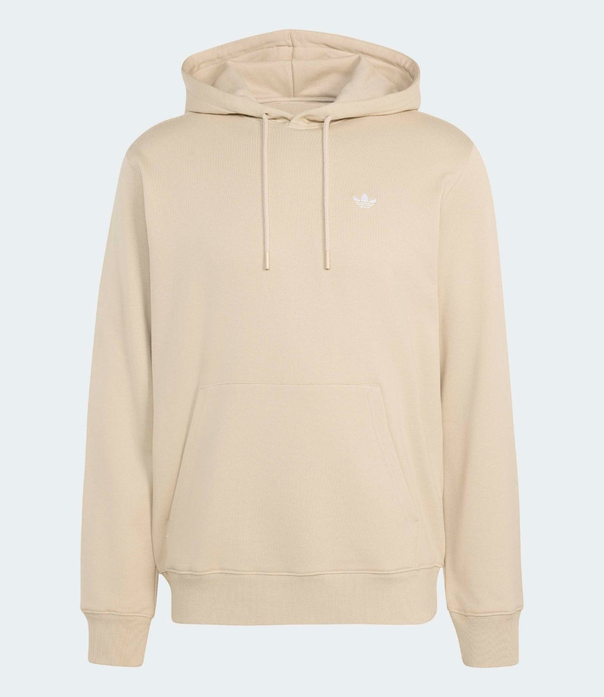 סווטשירט ESS HOODIE בצבע חאקי מצולם שטוח מלפנים - CHOZEN