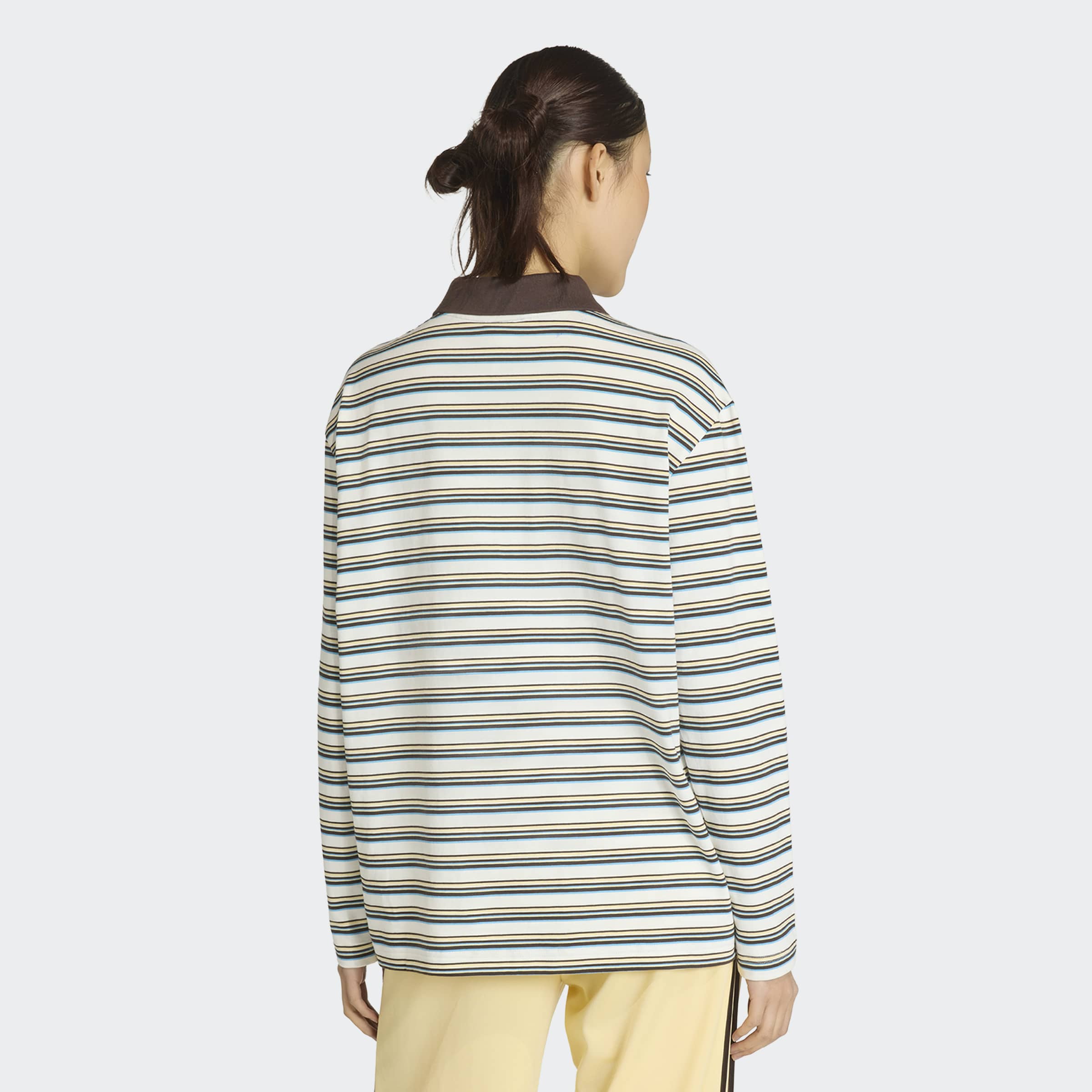אדידס חולצה פולו ארוכה STRIPED LS POLO לנשים