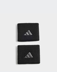 זוג מגני זיעה שחורים של ADIDAS עם לוגו רקום, מבט מלפנים, מבית CHOZEN