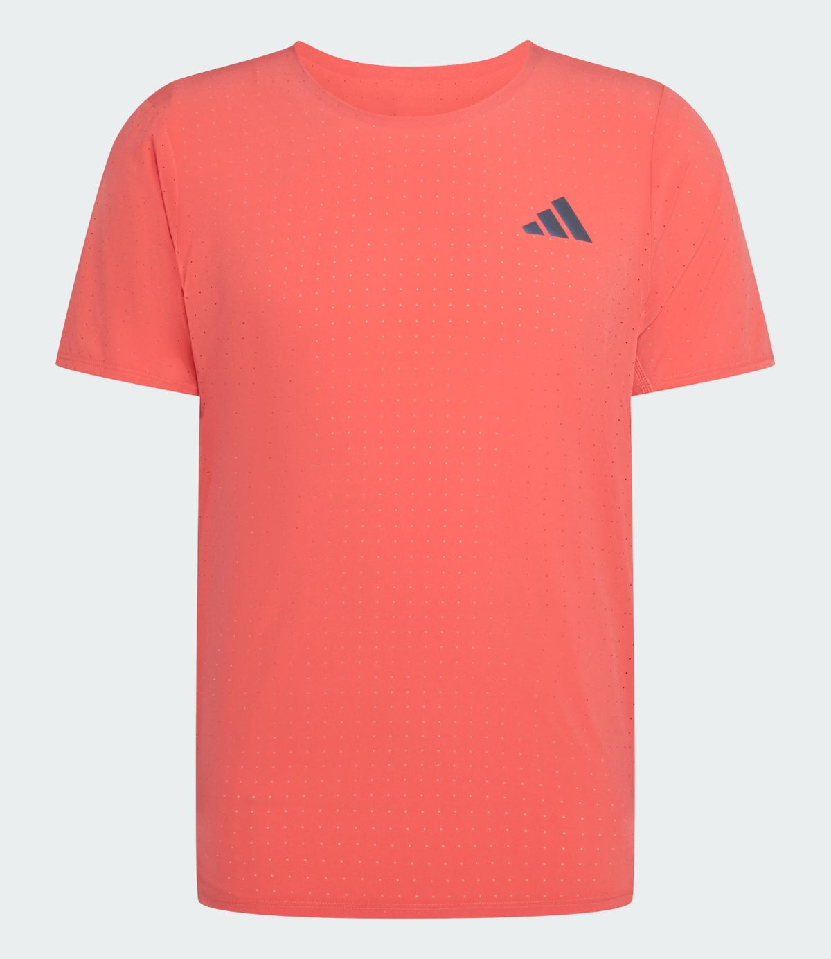 טישרט אדידס ADIZERO בצבע כתום-אלמוג, תצלום קדמי שטוח - CHOZEN