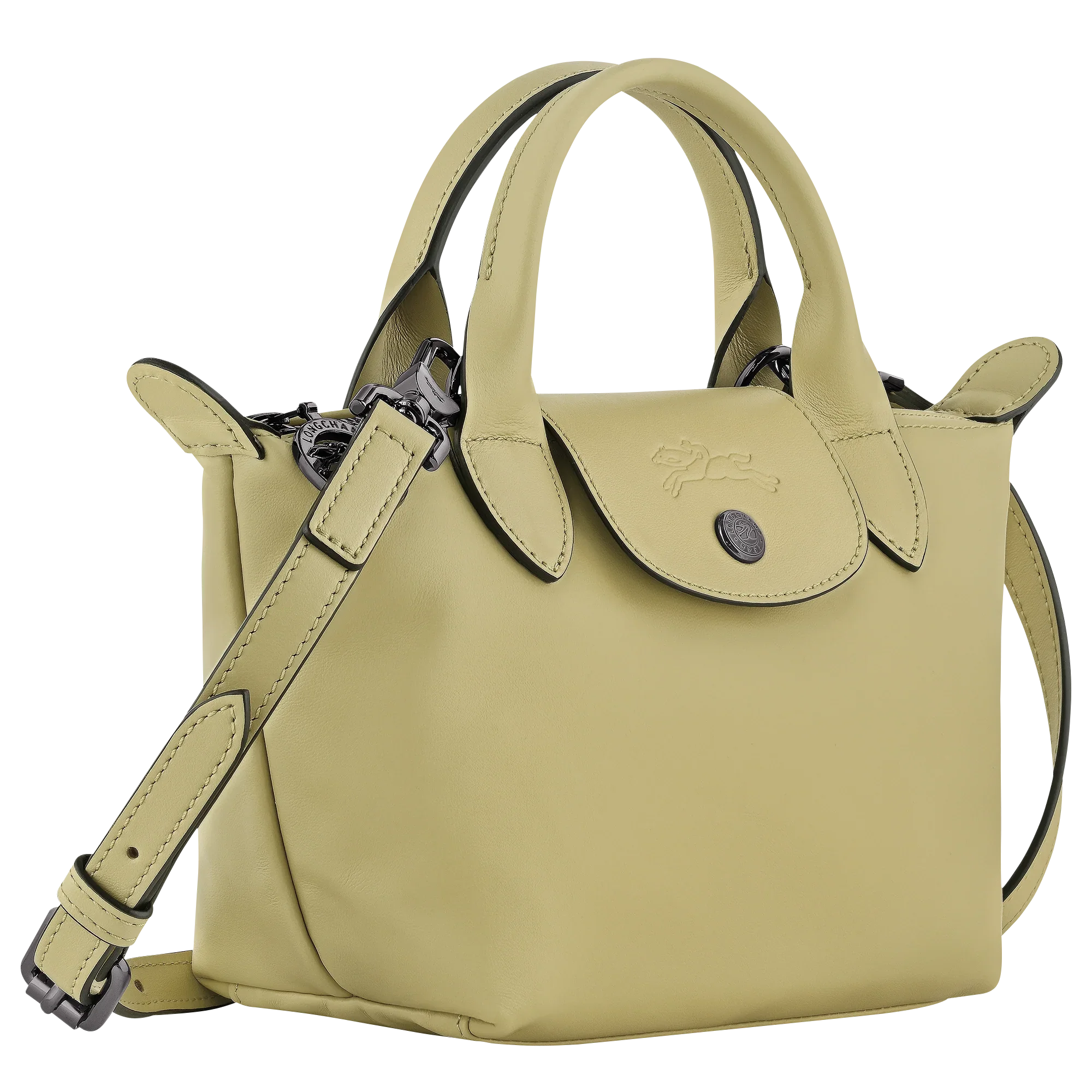 תיק יד לנשים עור בצבע צהוב בהיר עם רצועה מתכווננת, מותג CHOZEN, אופנה יוקרתית