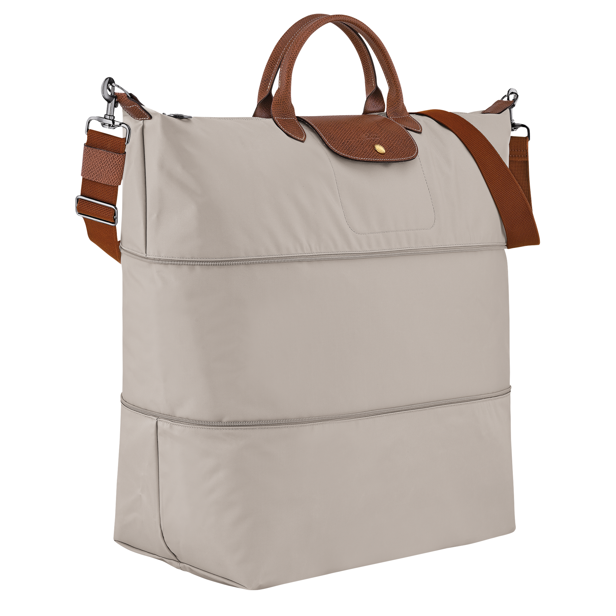 לונגשאמפ תיק נסיעות מתרחב Le Pliage Original אפור בהיר