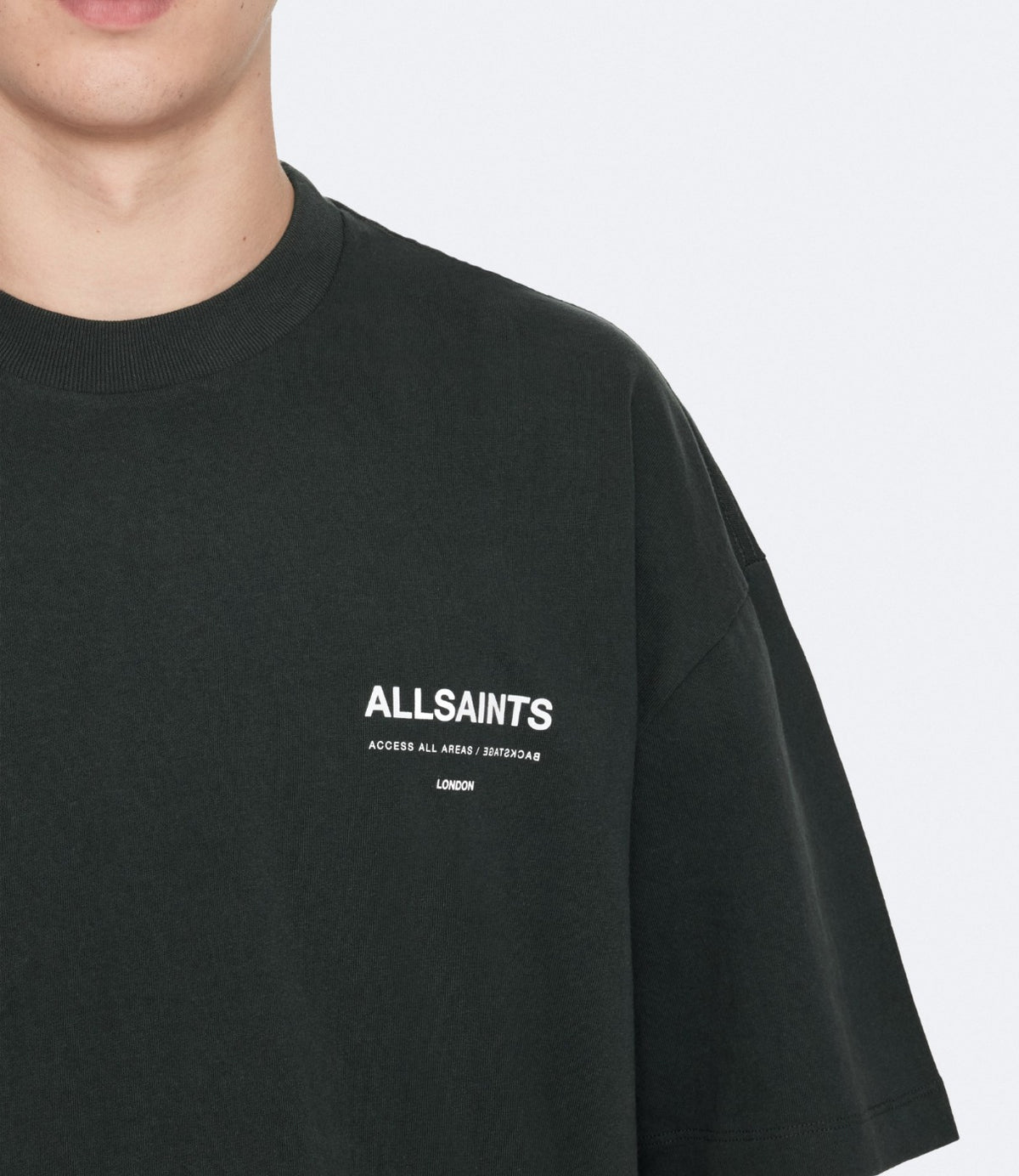 ALLSAINTS טי שירט קצרה בצבע אפור - CHOZEN
