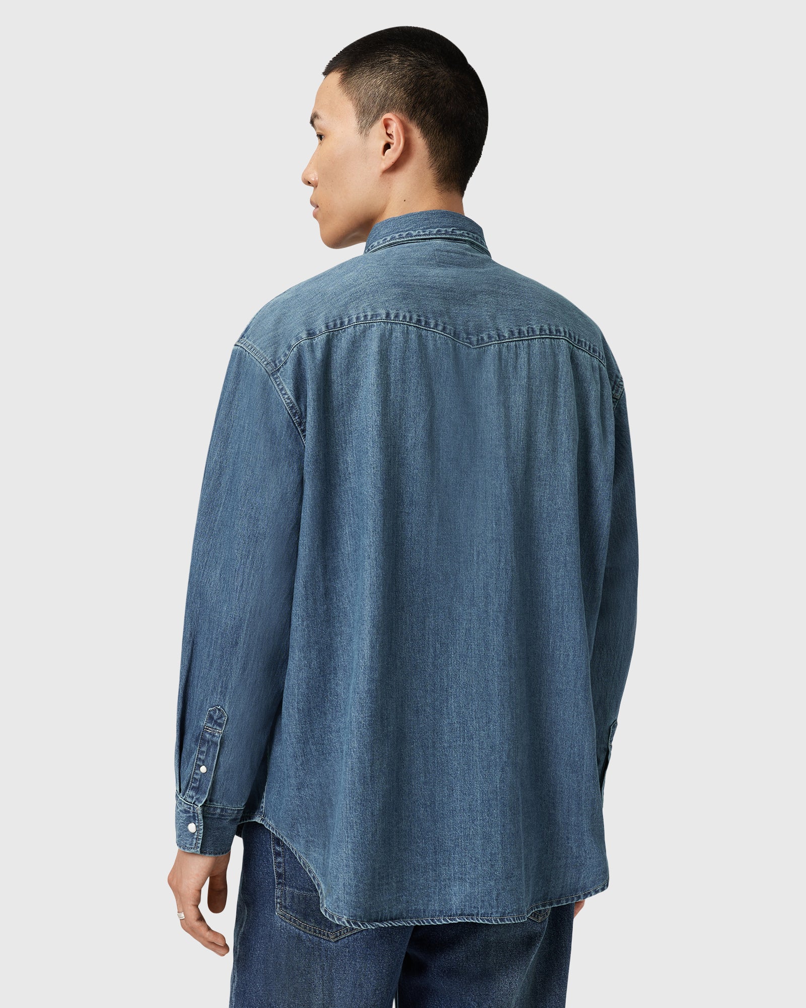 אול סיינטס חולצה מכופתרת ארוכה FENTON SHIRT לגברים