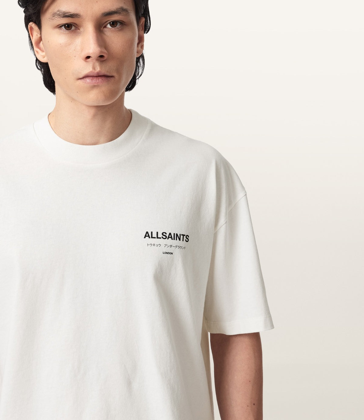 ALLSAINTS טי שירט קצרה בצבע לבן - CHOZEN