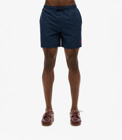 מכנסיים קצרים SUPERDRY לגברים בצבע נייבי עם לוגו רקום בסיומת - CHOZEN — תמונה 7 מתוך 7