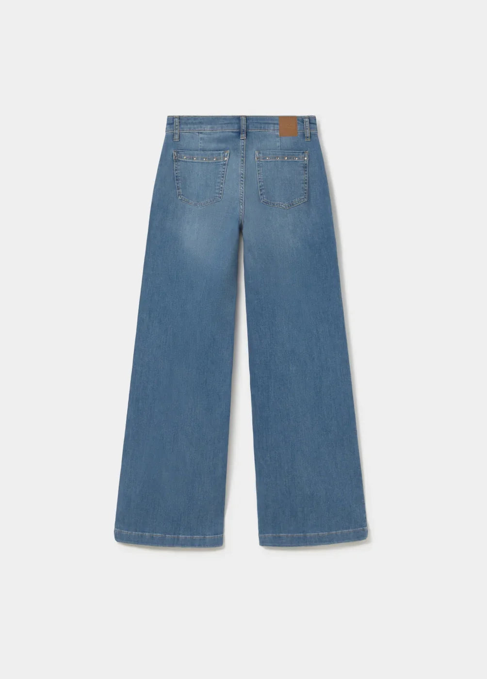 ג'ינס נשים בגזרה רחבה, שני כיסים אחוריים, כחול קלאסי CHOZEN אופנת קז'ואל