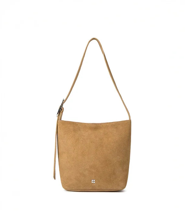 תיק כתף חום דמוי זמש לנשים, עיצוב קלאסי מבית CHOZEN