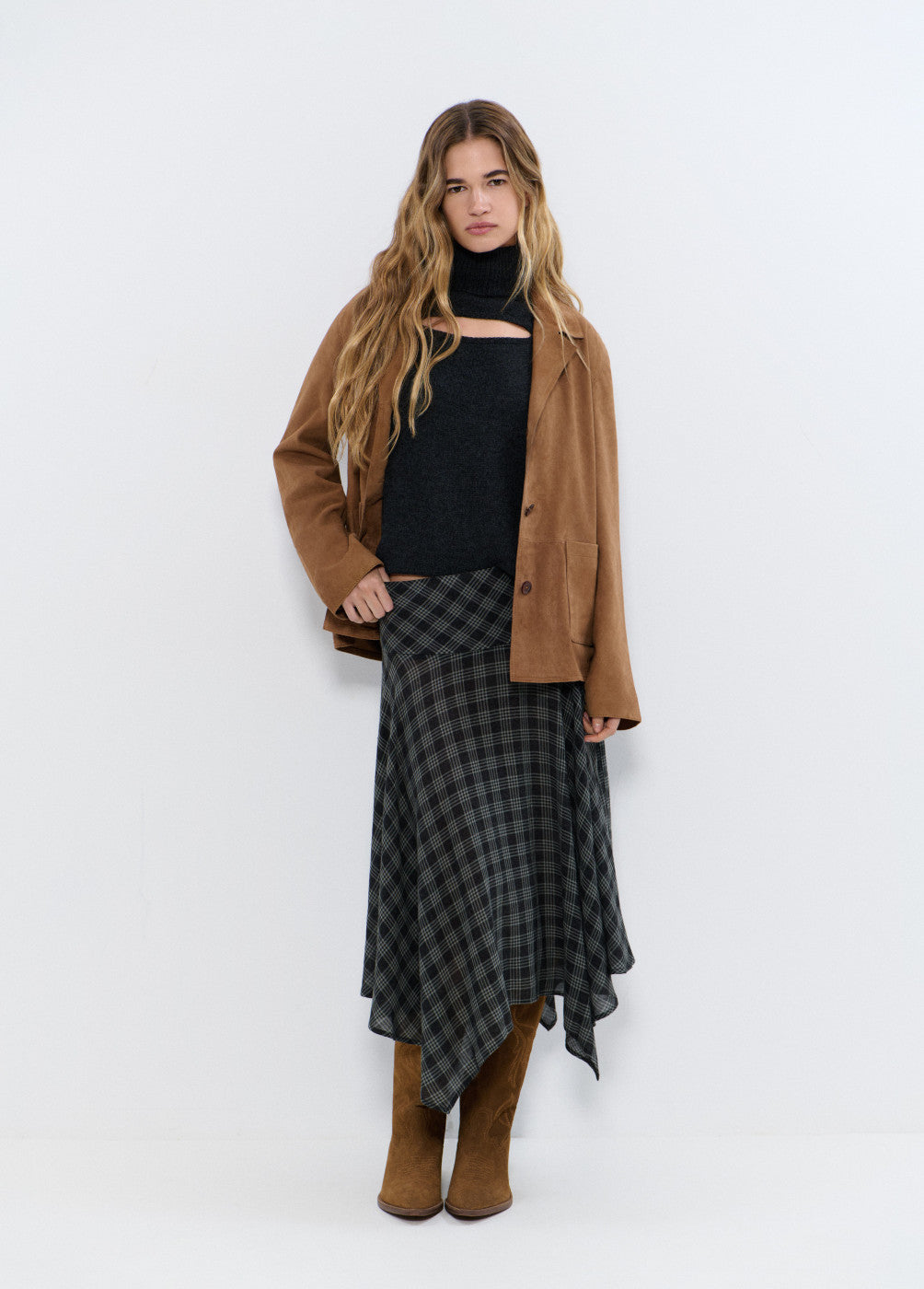 בראוני חצאית מידי לנשים