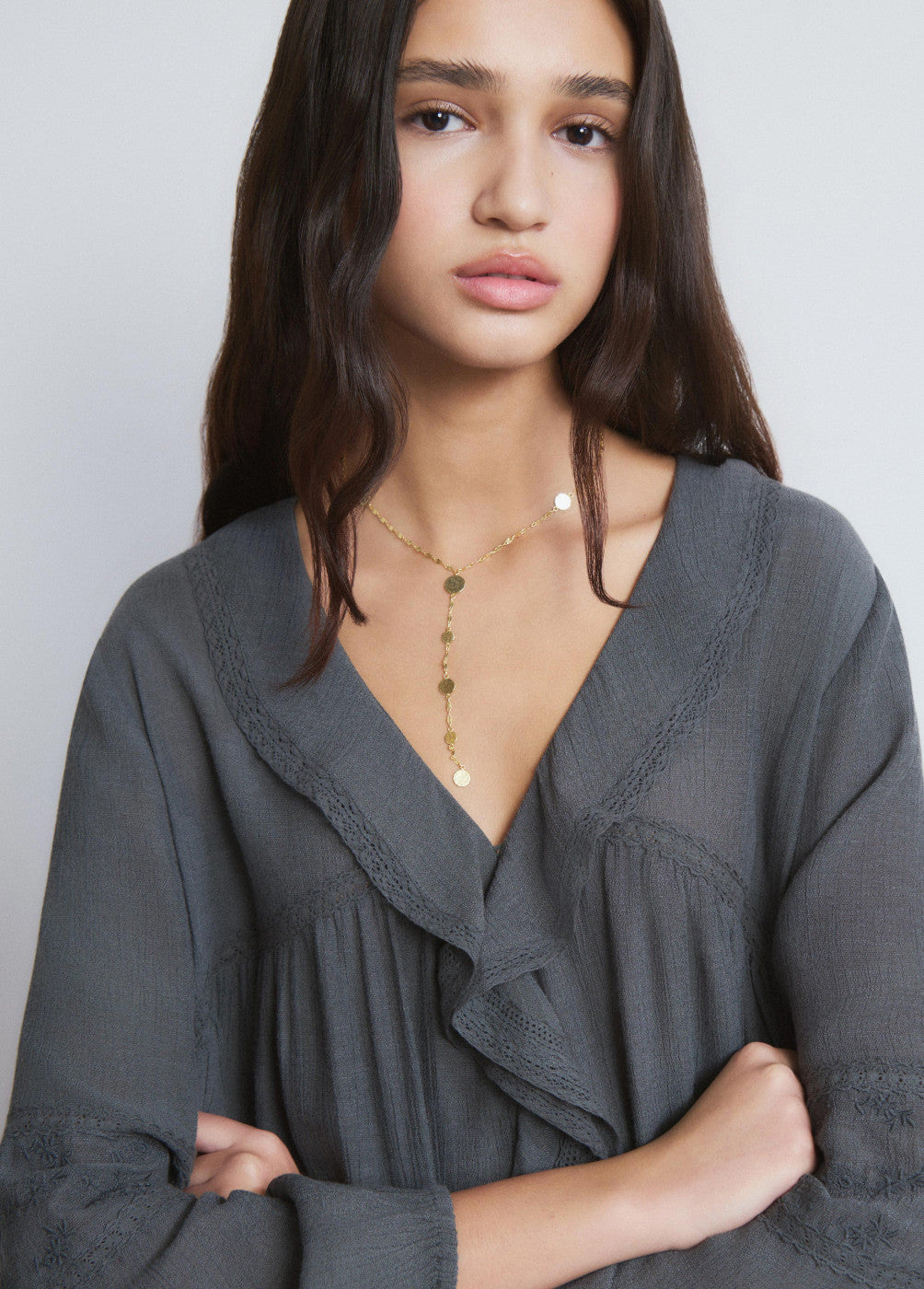 בראוני חולצה ארוכה לנשים