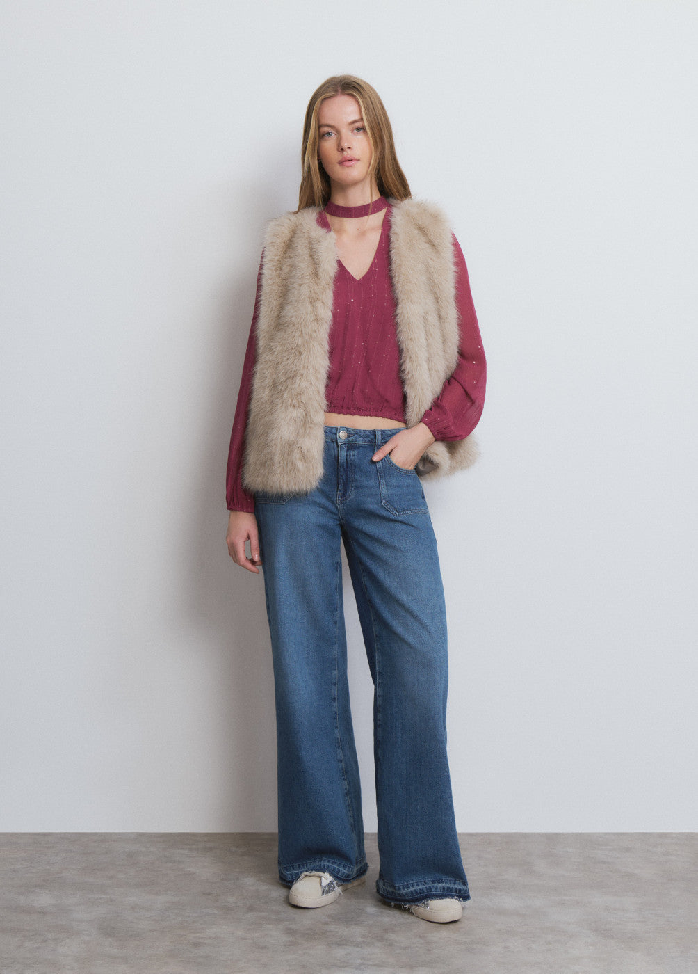 בראוני חולצה ארוכה לנשים