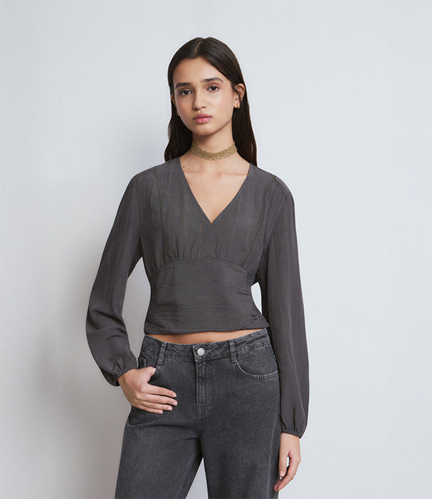 בראוני חולצה ארוכה לנשים