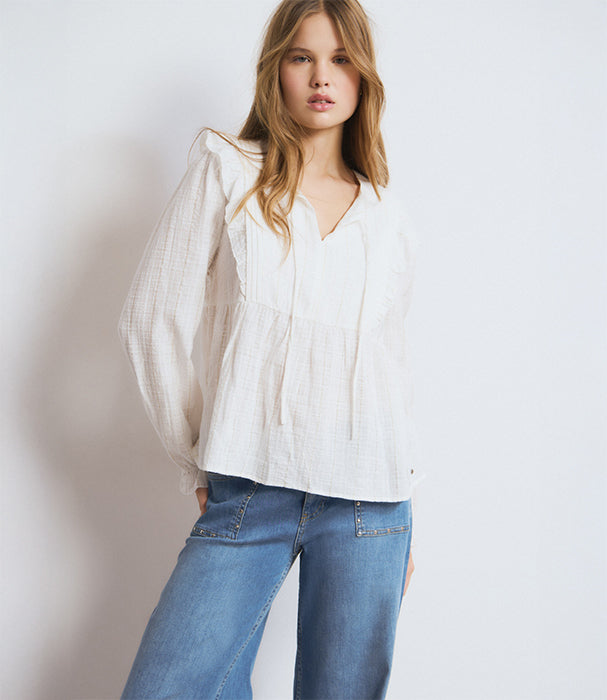 בראוני חולצה ארוכה לנשים