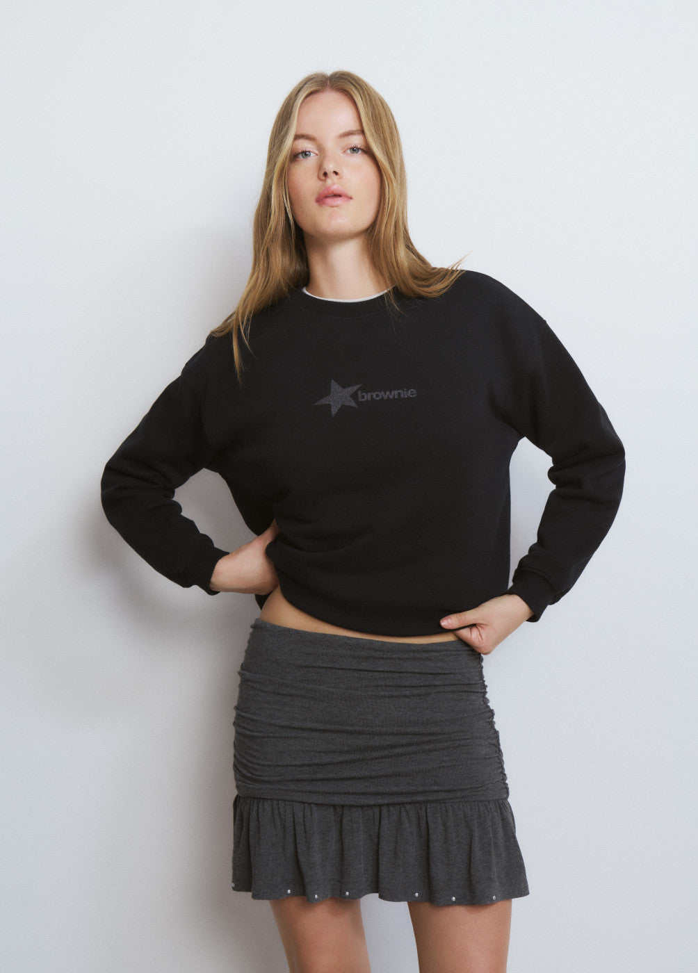 בראוני חצאית מיני לנשים