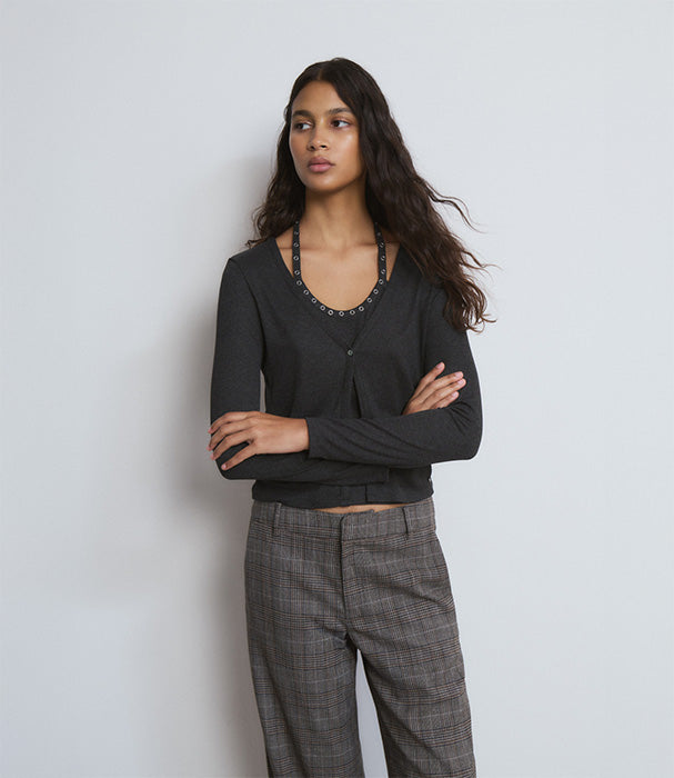 בראוני חולצה ארוכה לנשים