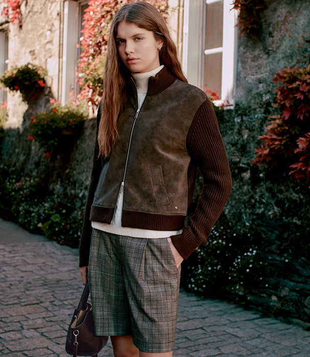 בראוני מכנסי ברמודה לנשים