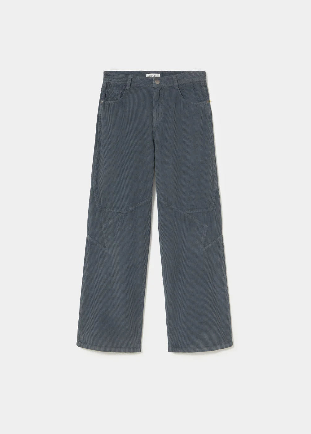 מכנסי קורדרוי אפורים לגברים בגזרה רחבה, דגם אופנתי מקבוצת אלפא CHOZEN