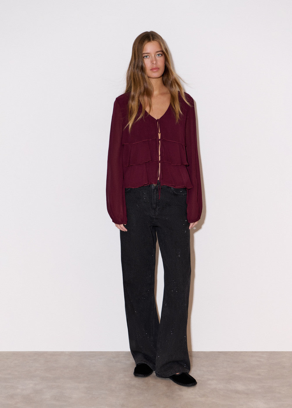 בראוני חולצה ארוכה לנשים