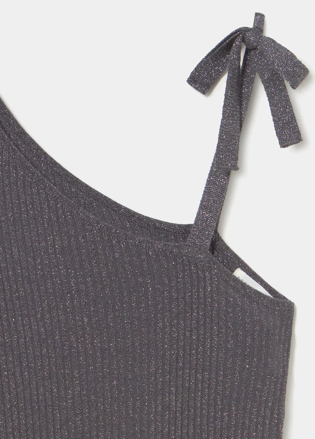 גופיית נשים שימר כסופה עם כתפיית קשירה, אופנה טרנדית CHOZEN