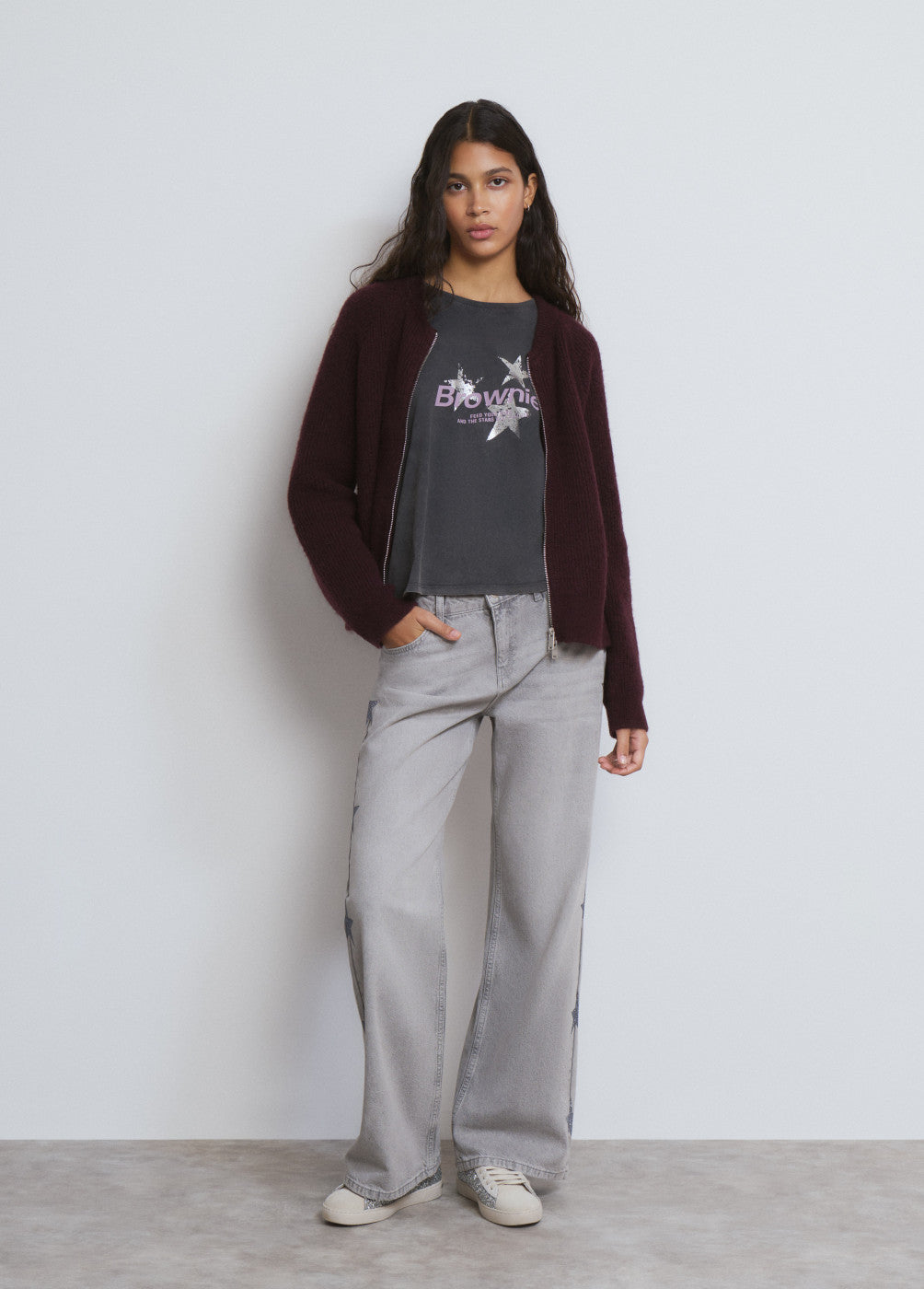 בראוני חולצה ארוכה לנשים