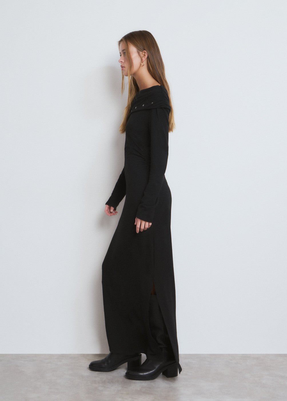 בראוני שמלת מקסי לנשים