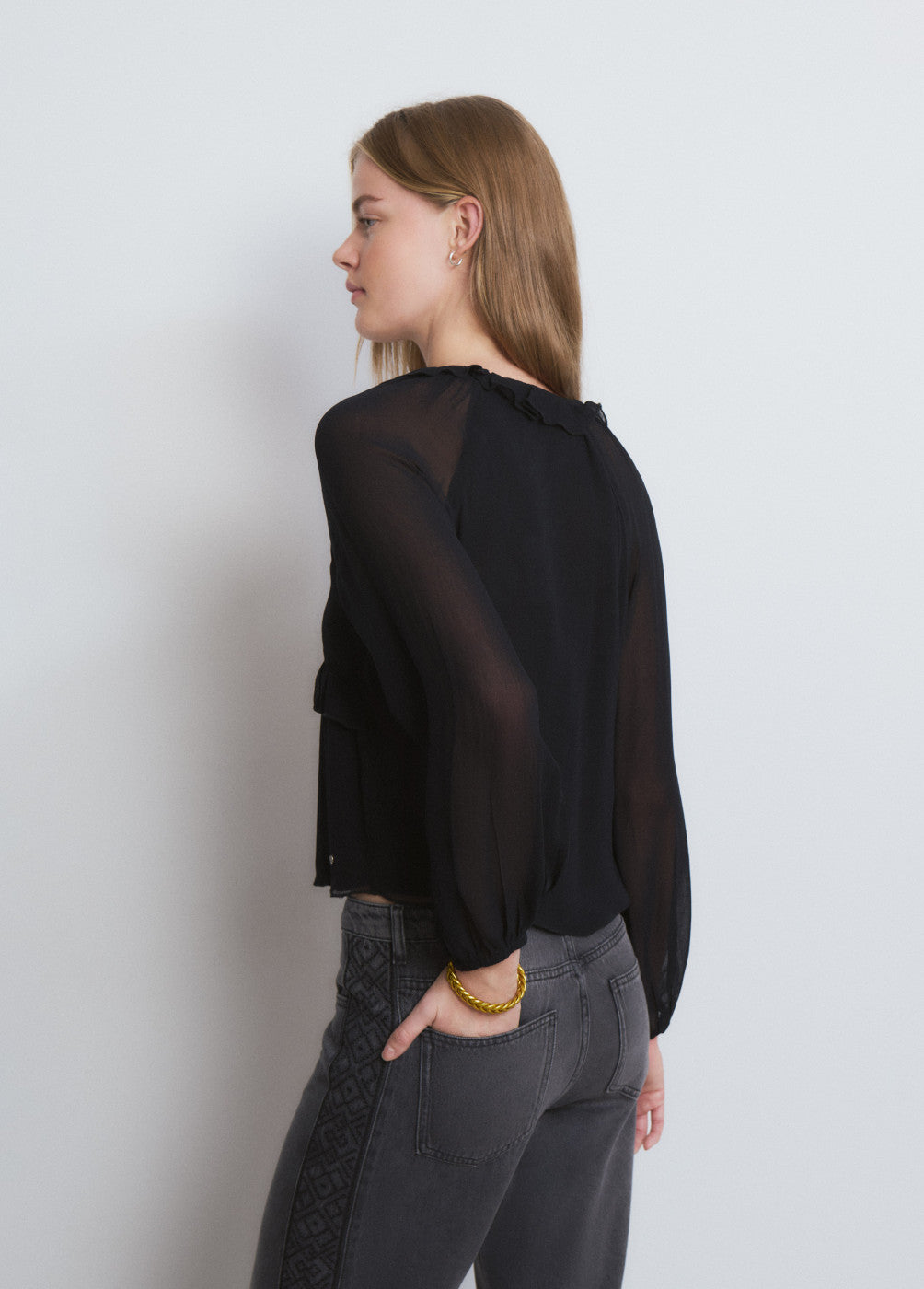 בראוני חולצה ארוכה לנשים