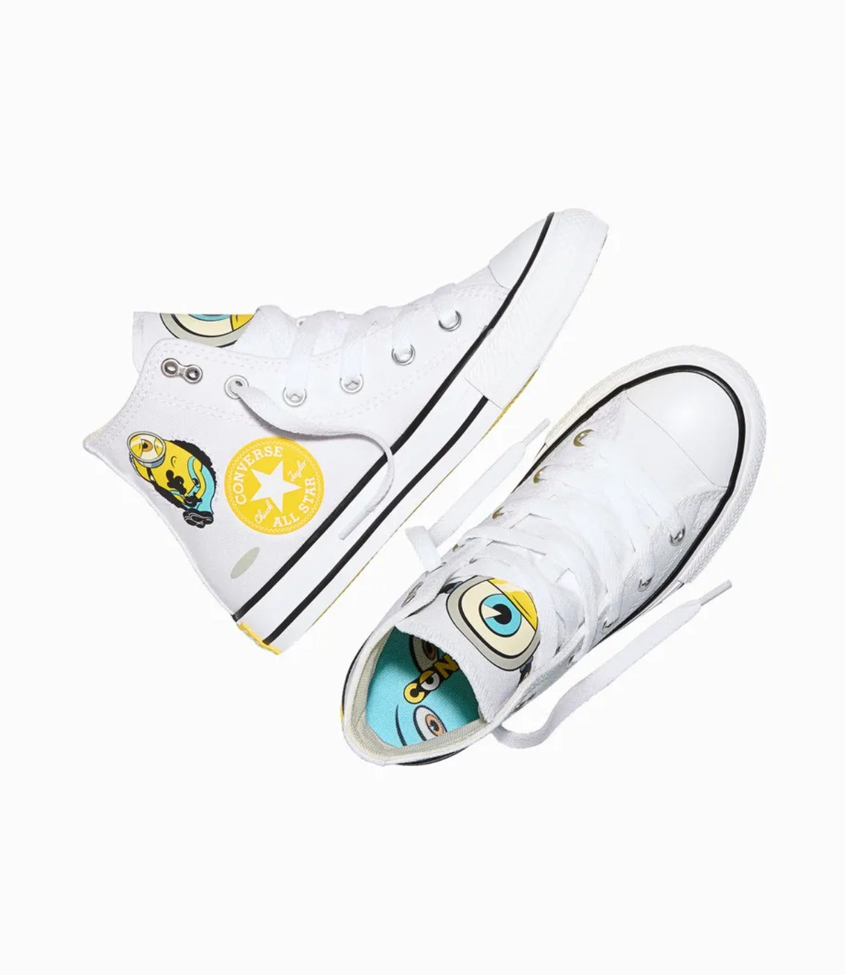 קונברס סניקרס CHUCK TAYLOR ALL STAR גבוהות בשילוב מיניונים לילדים