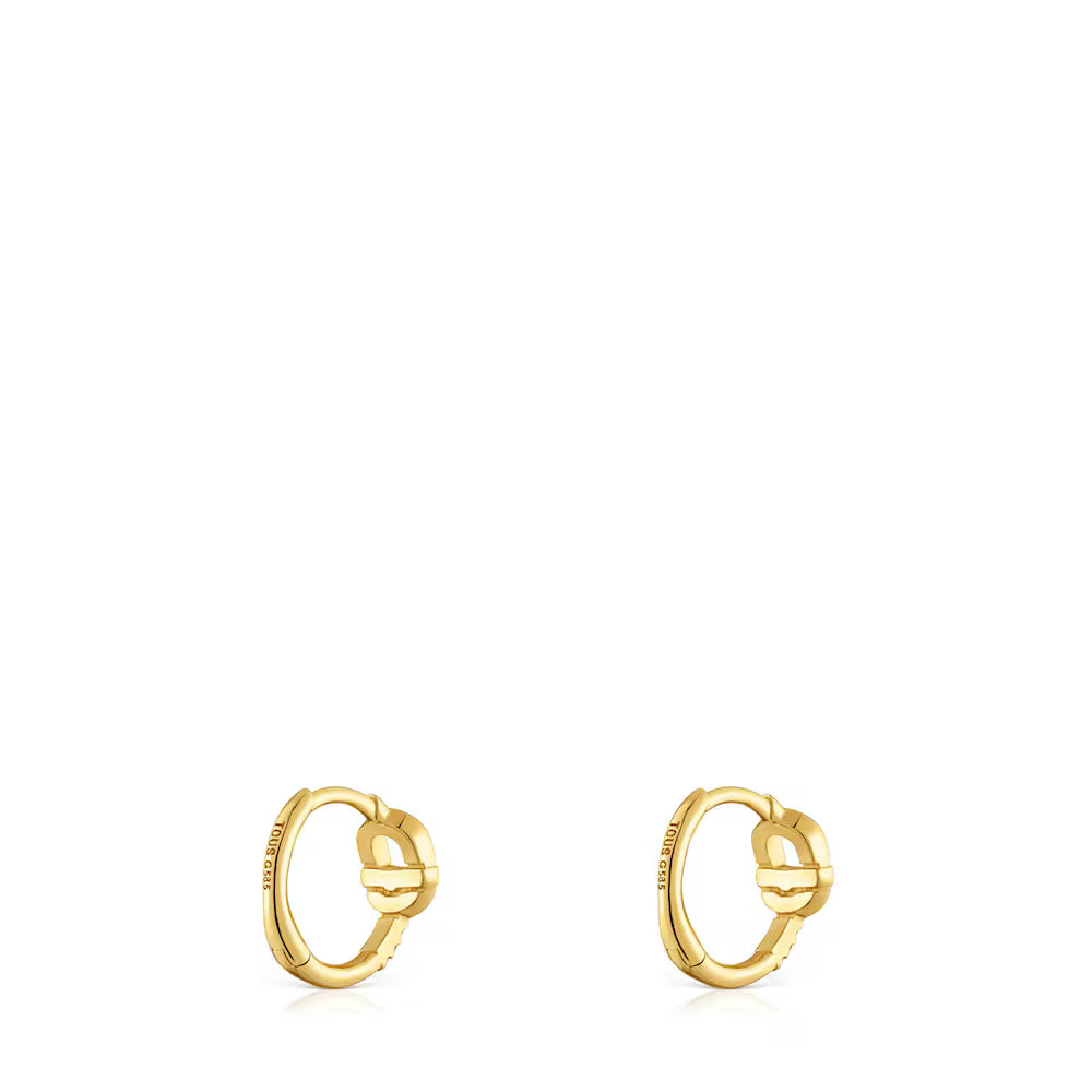 טואוס עגילי חישוק בשיבוץ יהלומים MANIFESTO מזהב