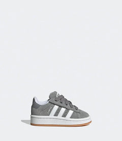 נעל ספורט אפורה לילדים דגם Adidas עם פסי הלוגו, על רקע לבן, באתר CHOZEN